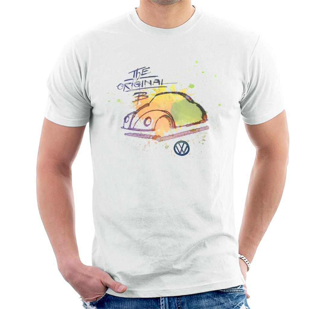 Volkswagen The Original B Paint Splatter Men's T-Shirt-ALL + EVERY