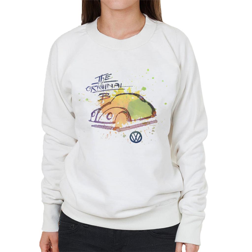 Volkswagen The Original B Colourful Paint Splatter Women's Sweatshirt-ALL + EVERY