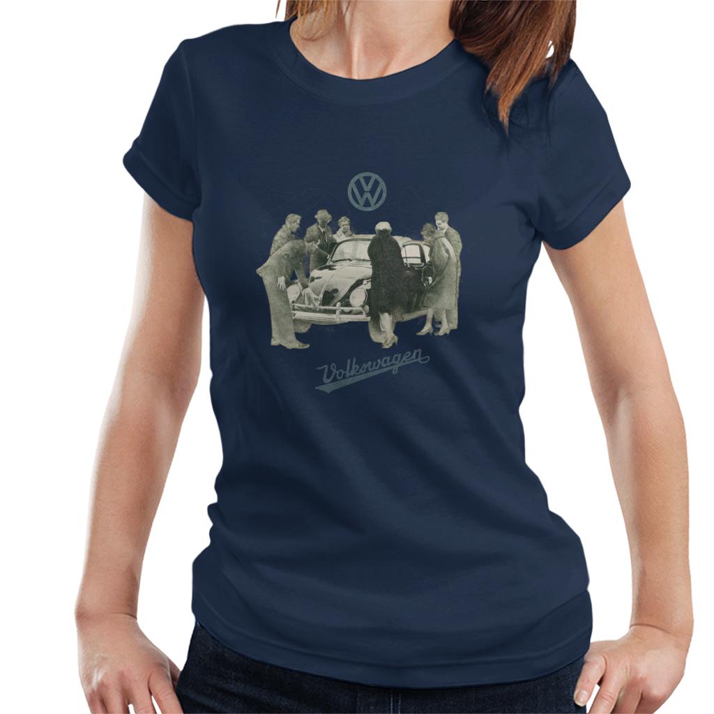 Volkswagen Beetle People Gathering Women's T-Shirt-ALL + EVERY