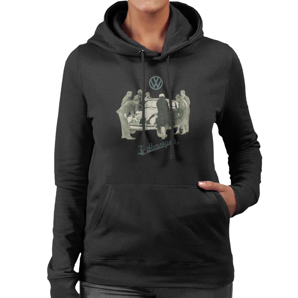 Volkswagen Beetle Gathering Women's Hooded Sweatshirt-ALL + EVERY