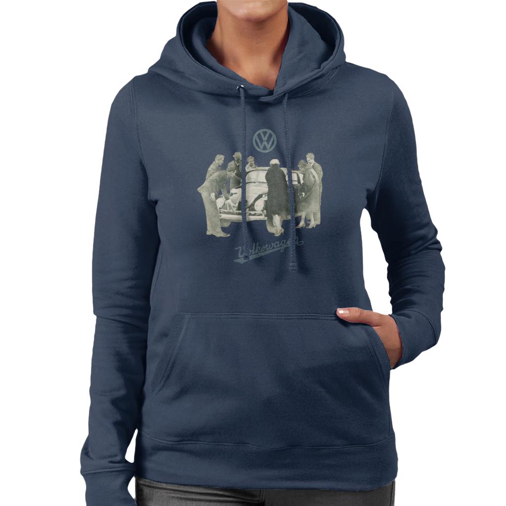 Volkswagen Beetle Gathering Women's Hooded Sweatshirt-ALL + EVERY