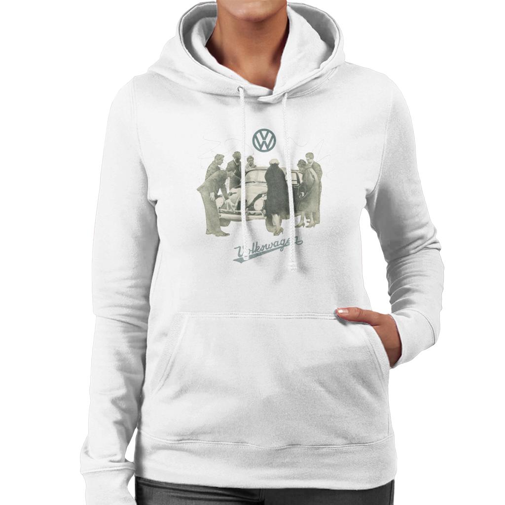 Volkswagen Beetle Gathering Women's Hooded Sweatshirt-ALL + EVERY