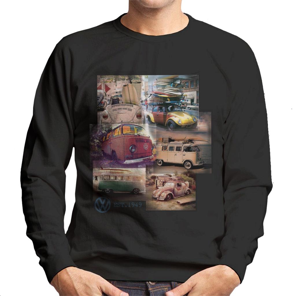 Volkswagen-Camper-Beetle-Montage-Mens-Sweatshirt