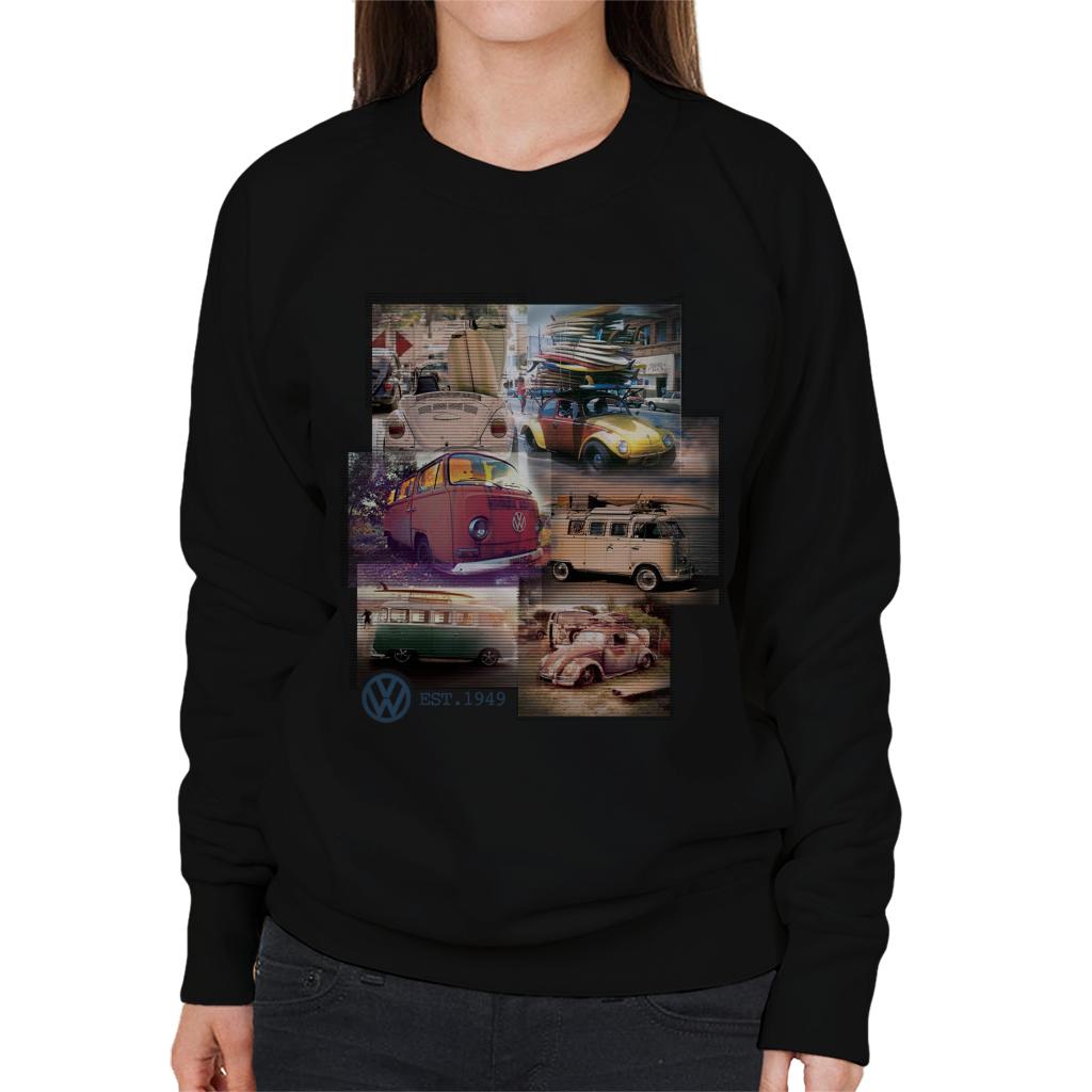 Volkswagen-Camper-Beetle-Montage-Womens-Sweatshirt