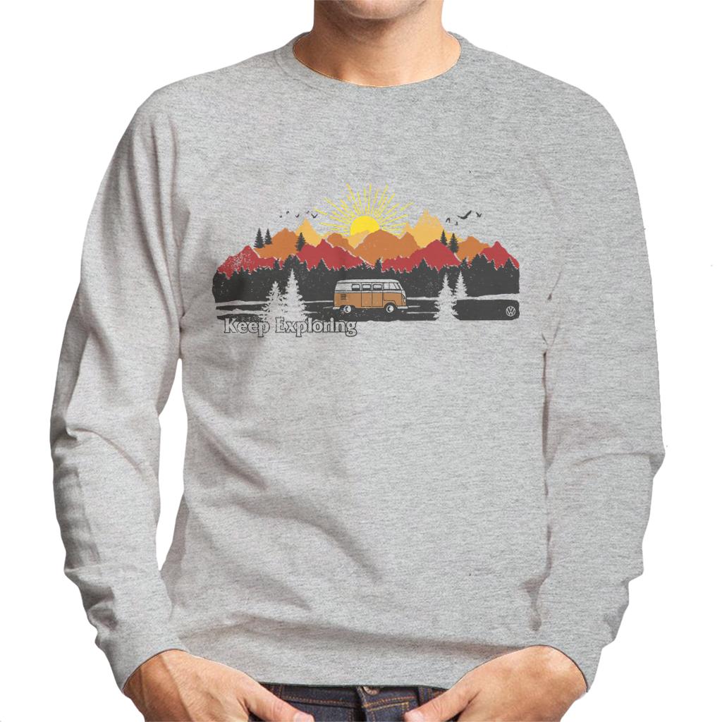 Volkswagen-Camper-Mountain-Sunrise-Keep-Exploring-Mens-Sweatshirt