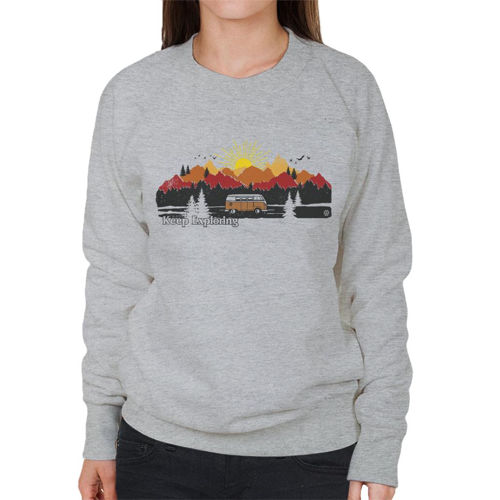 Volkswagen-Camper-Mountain-Sunrise-Keep-Exploring-Womens-Sweatshirt