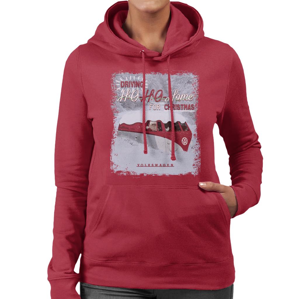 Volkswagen Christmas Driving Ho Ho Home For Xmas Women's Hooded Sweatshirt-ALL + EVERY