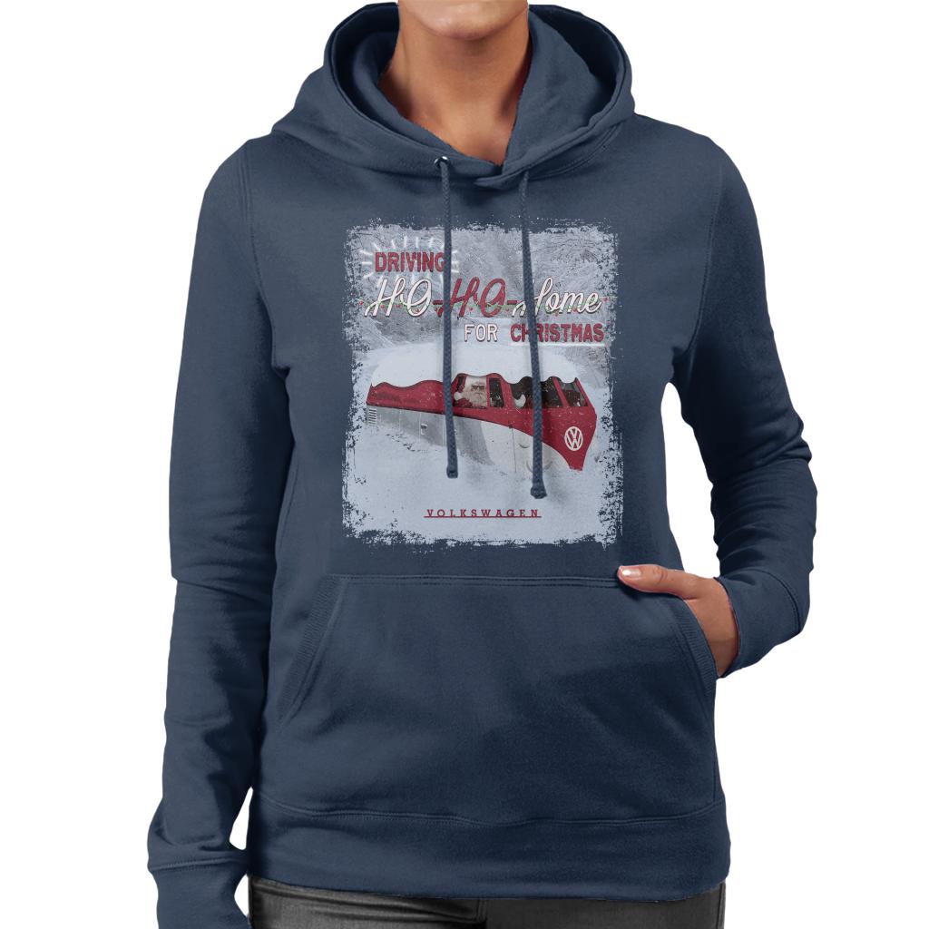 Volkswagen Christmas Driving Ho Ho Home For Xmas Women's Hooded Sweatshirt-ALL + EVERY