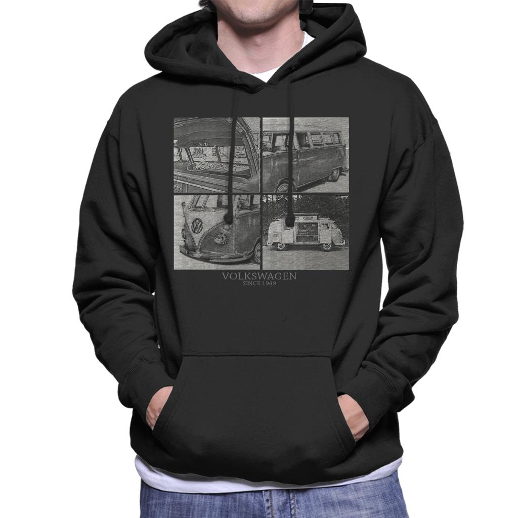 Volkswagen-Campervan-1949-Various-Sketches-Mens-Hooded-Sweatshirt