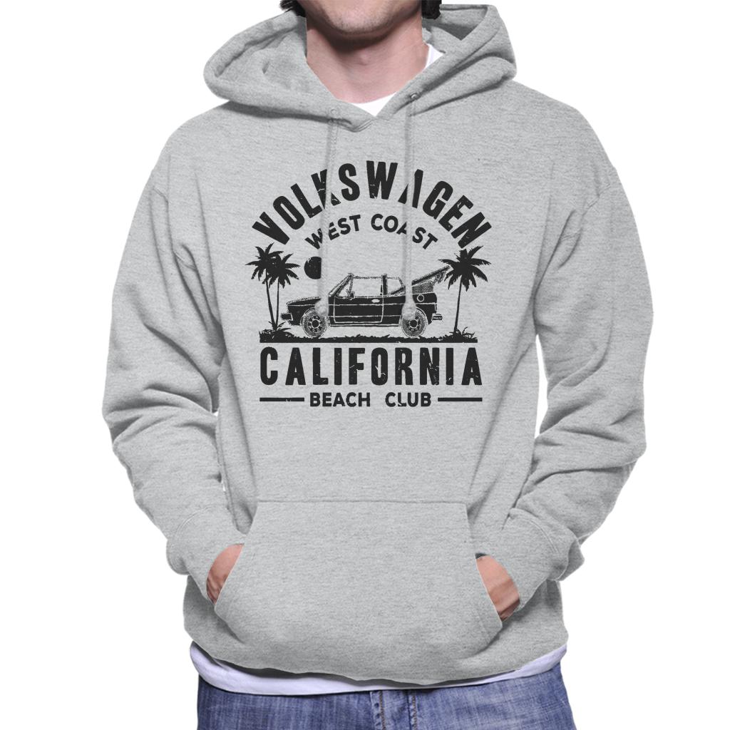 Volkswagen-Convertible-West-Coast-California-Retro-Black-Text-Mens-Hooded-Sweatshirt