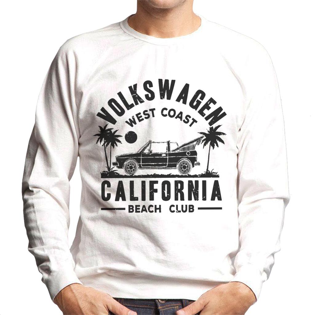 Volkswagen-West-Coast-California-Beach-Club-Black-Text-Mens-Sweatshirt