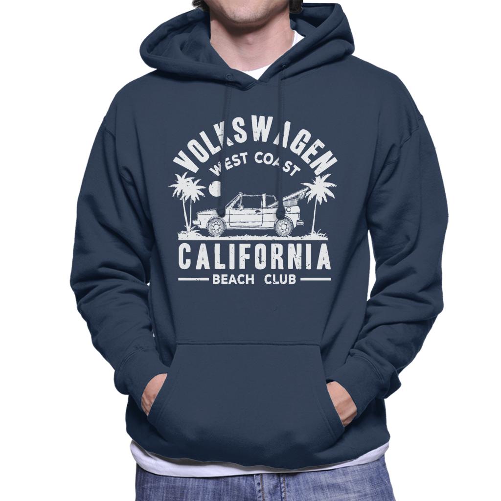 Volkswagen-Convertible-West-Coast-Of-California-Retro-White-Text-Mens-Hooded-Sweatshirt