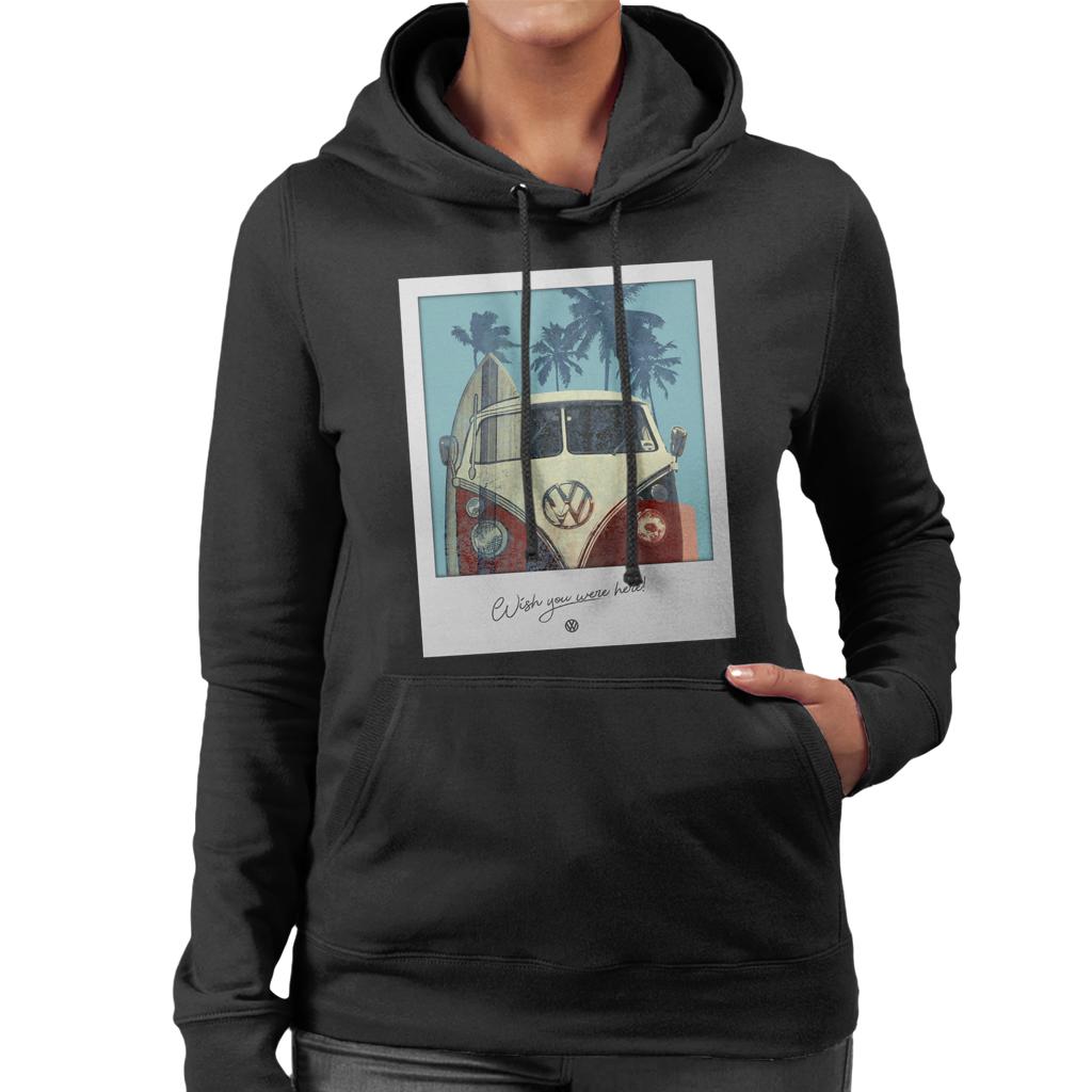 Volkswagen-Polaroid-Campervan-Wish-You-Were-Here-Womens-Hooded-Sweatshirt