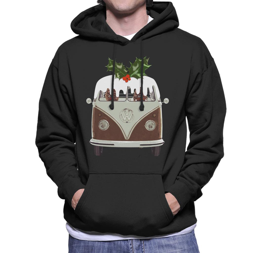 Volkswagen Christmas Camper Van Christmas Pudding Men's Hooded Sweatshirt-ALL + EVERY