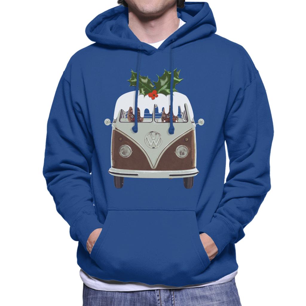 Volkswagen Christmas Camper Van Christmas Pudding Men's Hooded Sweatshirt-ALL + EVERY