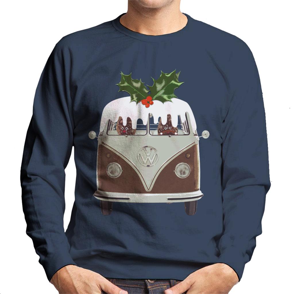 Volkswagen Christmas Christmas Pudding Camper Van Men's Sweatshirt-ALL + EVERY