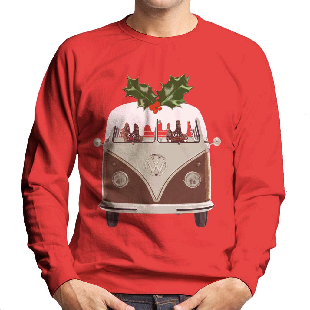 Volkswagen Christmas Christmas Pudding Camper Van Men's Sweatshirt-ALL + EVERY