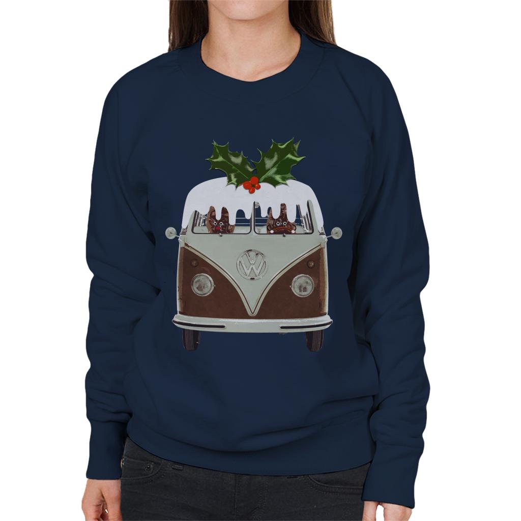 Volkswagen Christmas Christmas Pudding Camper Van Women's Sweatshirt-ALL + EVERY