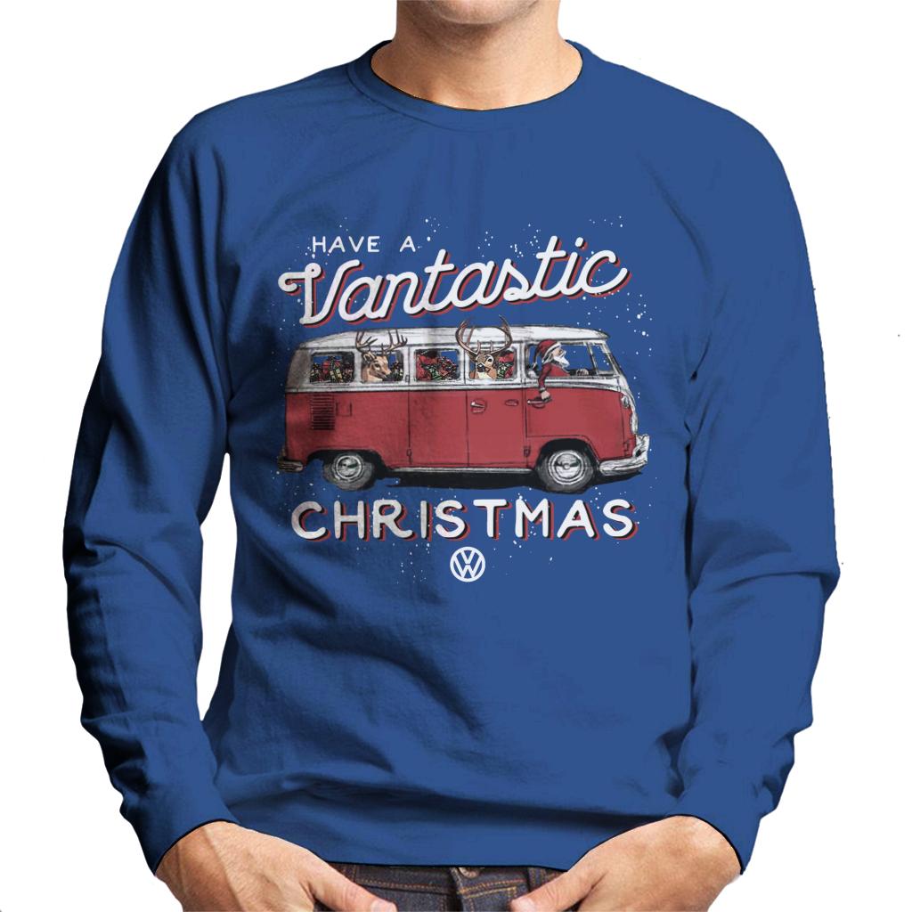 Volkswagen Christmas Camper Van Have A Vantastic Christmas Men's Sweatshirt-ALL + EVERY