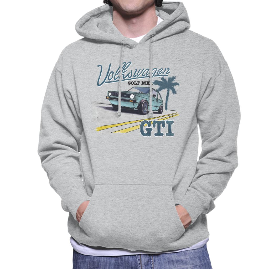 Volkswagen-Golf-MK1-GT1-On-The-Open-Road-Black-Text-Mens-Hooded-Sweatshirt