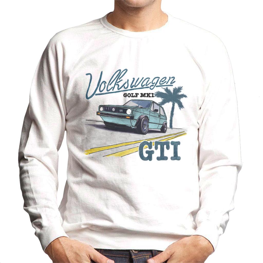 Volkswagen-Golf-MK1-GT1-On-The-Road-Black-Text-Mens-Sweatshirt