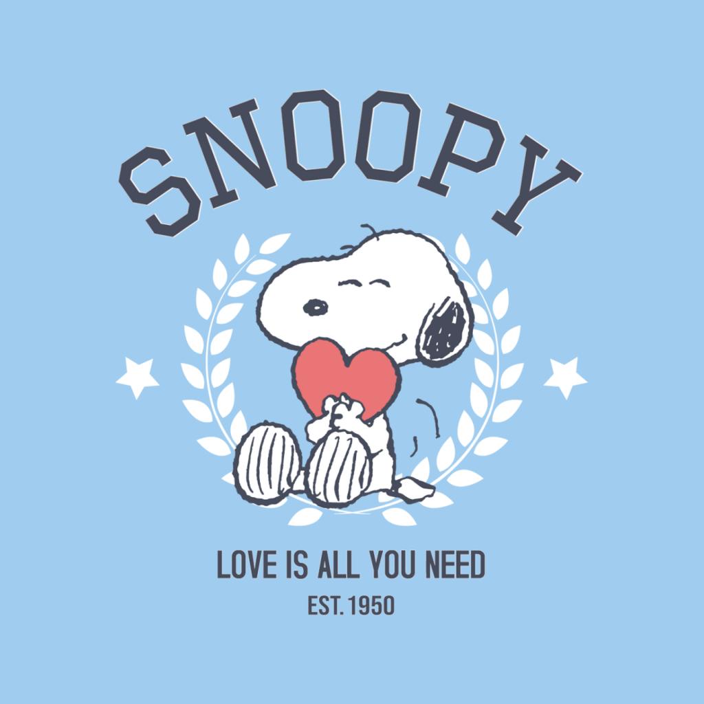 Peanuts Snoopy Love Is All You Need Est 1950 Men's Hooded Sweatshirt-ALL + EVERY