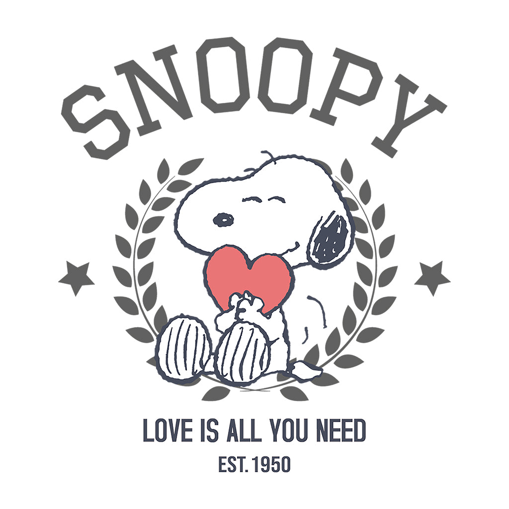 Peanuts Snoopy Love Heart Love Is All You Need Women's Hooded Sweatshirt-ALL + EVERY