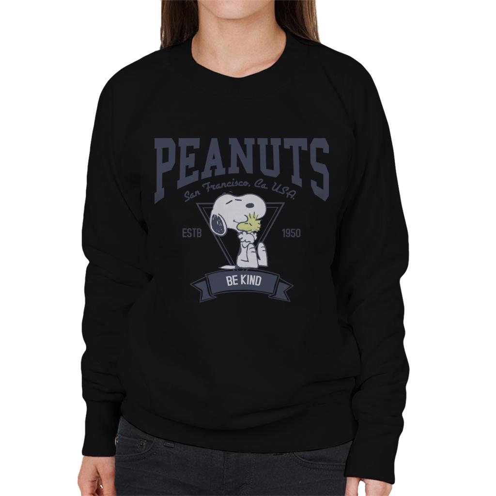 Peanuts Snoopy And Woodstock San Francisco Be Kind Women's Sweatshirt-ALL + EVERY