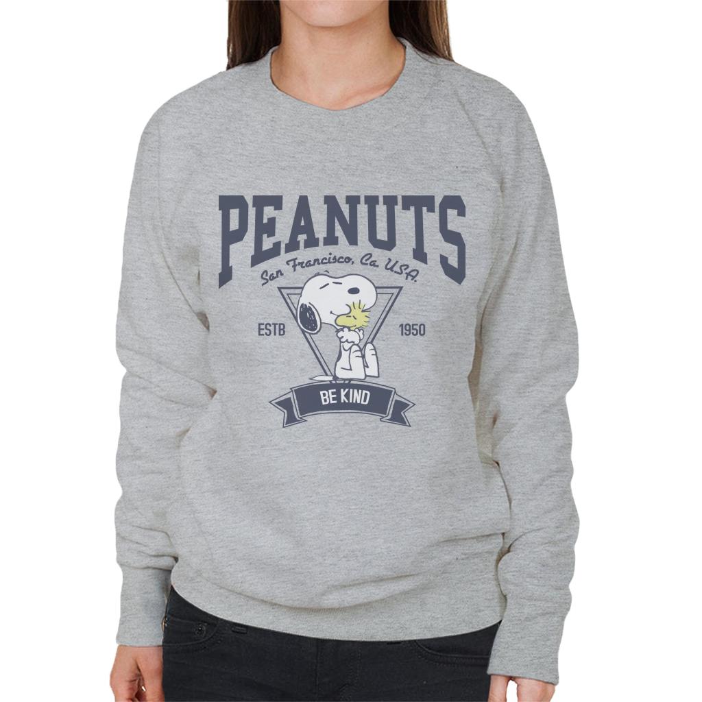 Peanuts Snoopy And Woodstock San Francisco Be Kind Women's Sweatshirt-ALL + EVERY