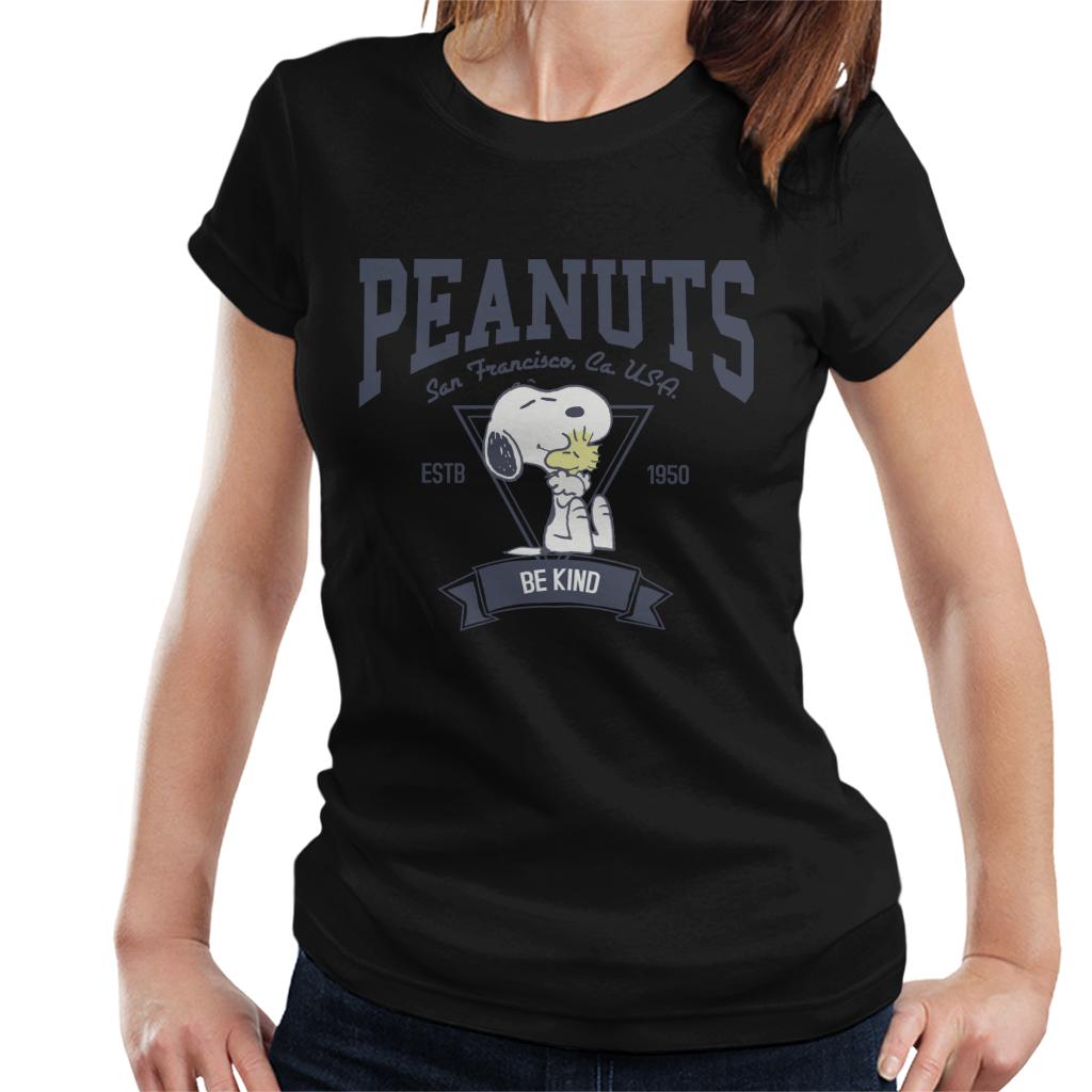 Peanuts Snoopy And Woodstock San Francisco Be Kind Women's T-Shirt-ALL + EVERY