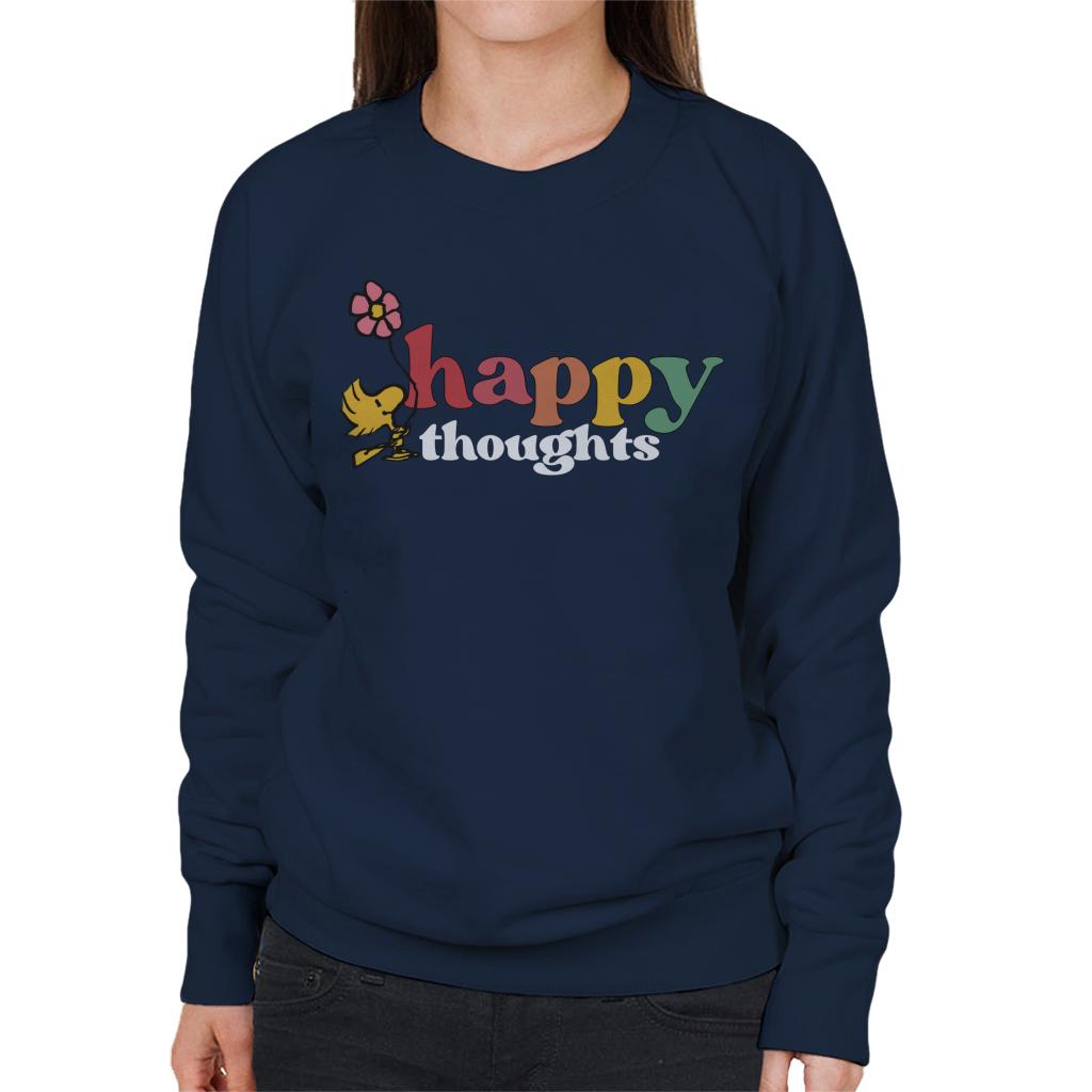 Peanuts Woodstock Happy Thoughts Women's Sweatshirt-ALL + EVERY