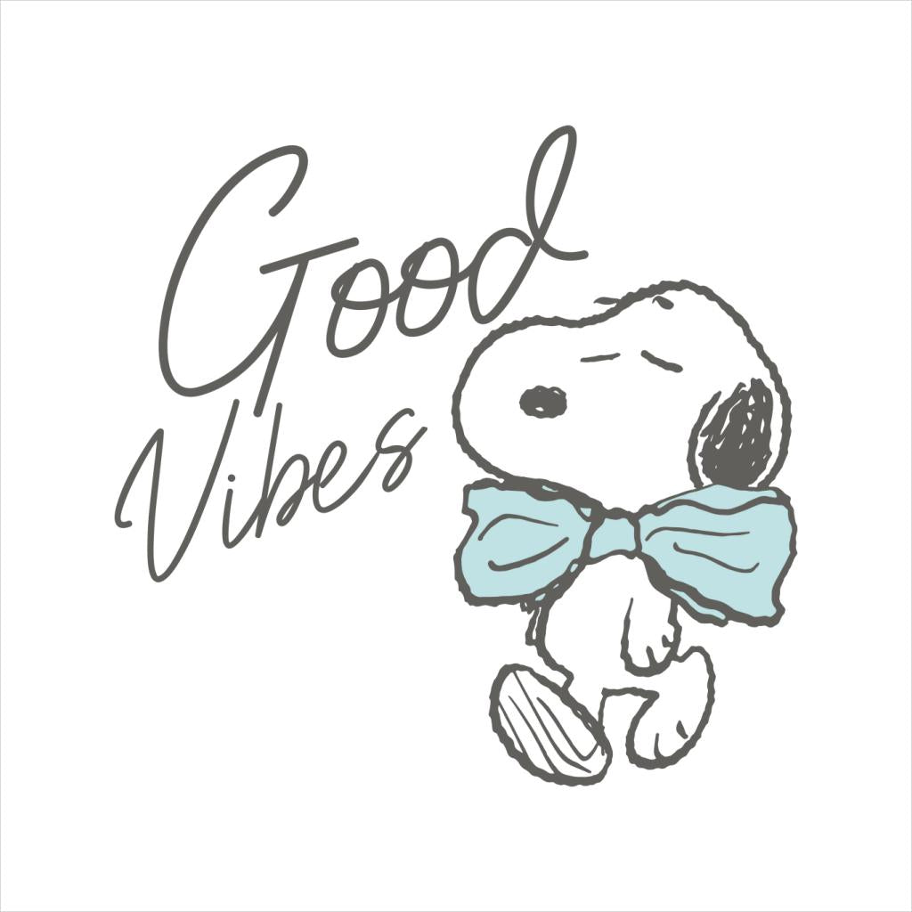 Peanuts Snoopy Good Vibes Bow Tie Women's T-Shirt-ALL + EVERY