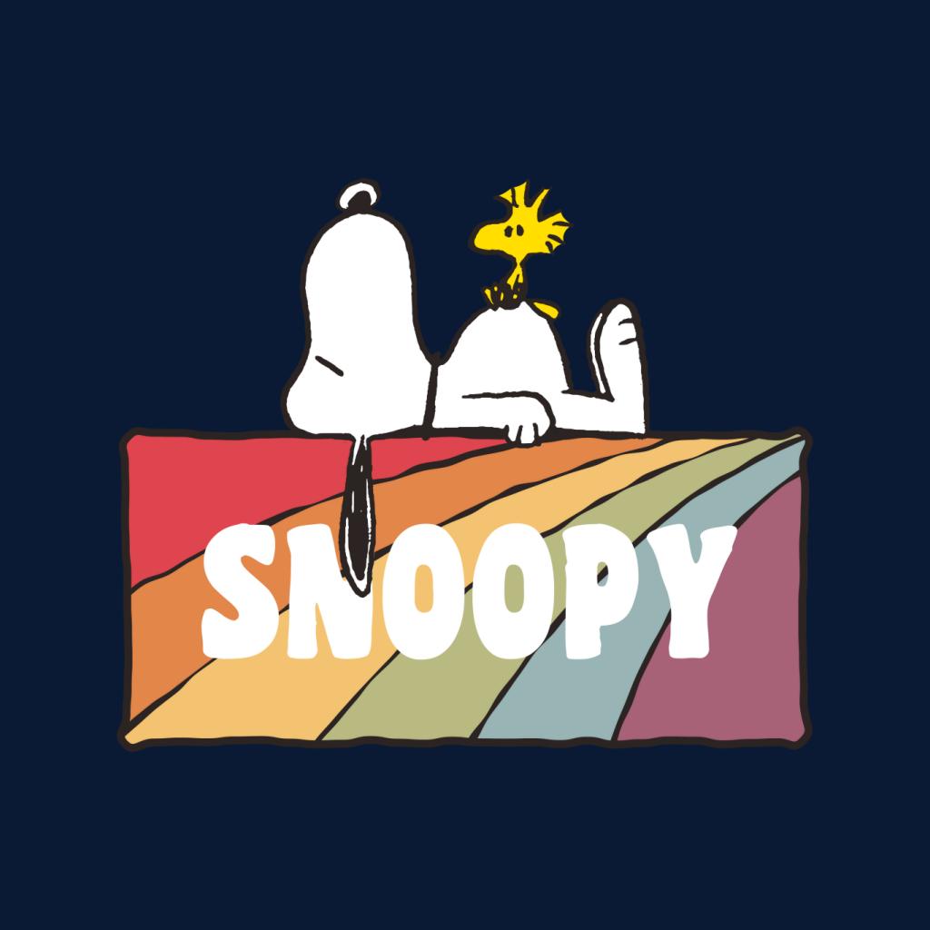 Peanuts Snoopy And Woodstock Rainbow Block Men's Sweatshirt-ALL + EVERY