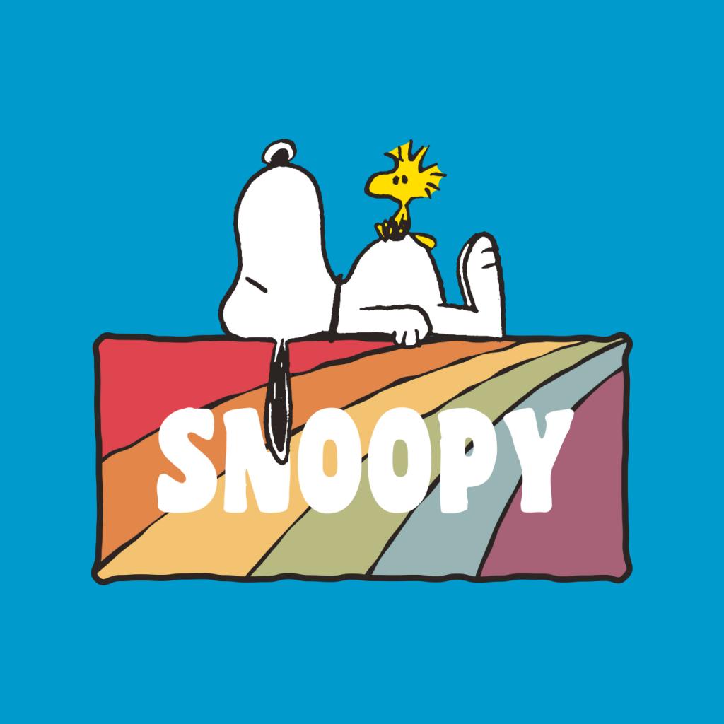 Peanuts Snoopy And Woodstock Rainbow Block Men's Sweatshirt-ALL + EVERY