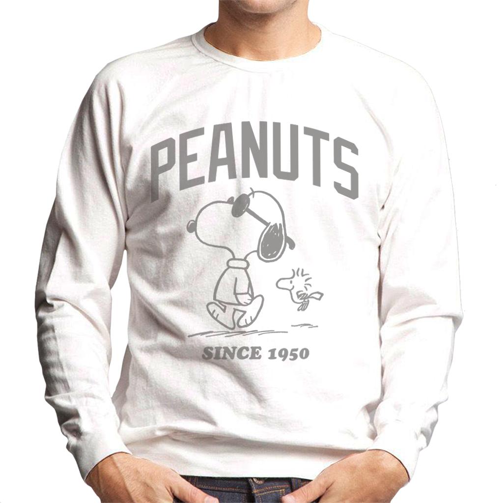 Peanuts Snoopy And Woodstock Outline Since 1950 Men's Sweatshirt-ALL + EVERY