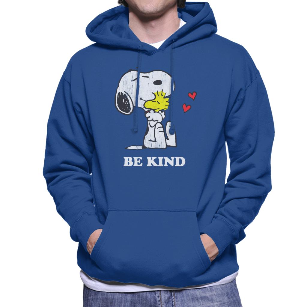 Peanuts Snoopy Hugging Woodstock Be Kind Men's Hooded Sweatshirt-ALL + EVERY