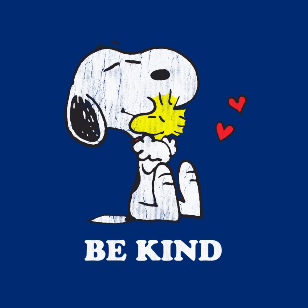 Peanuts Snoopy Hugging Woodstock Be Kind Men's T-Shirt-ALL + EVERY