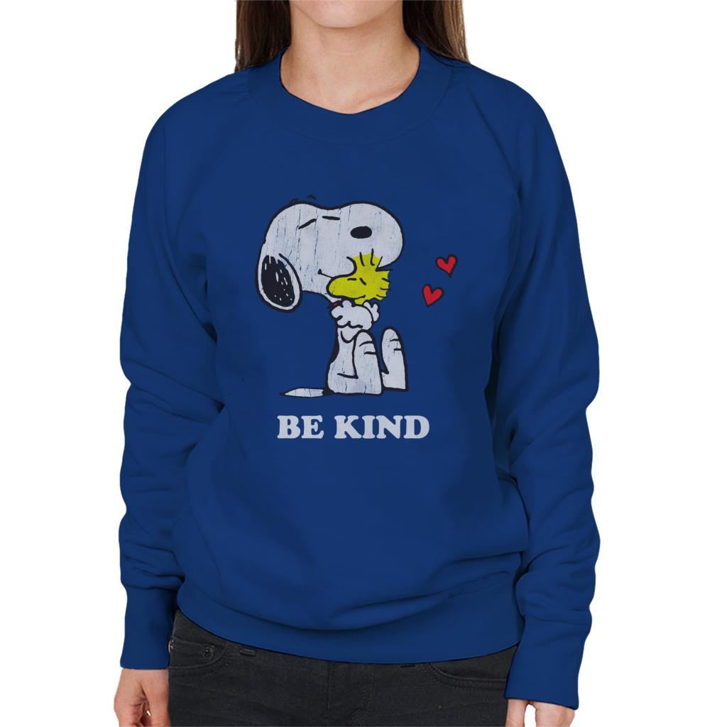 Peanuts Snoopy Hugging Woodstock Be Kind Women's Sweatshirt-ALL + EVERY