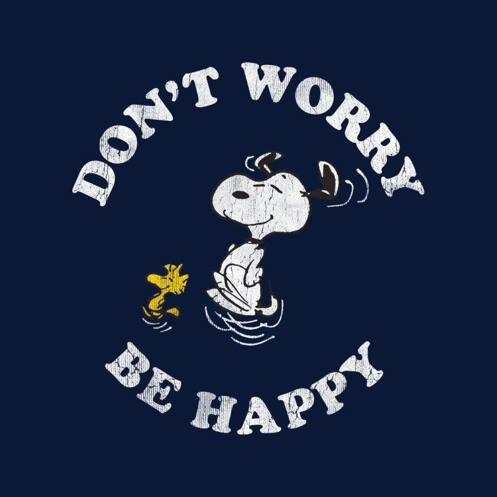 Peanuts Snoopy And Woodstock Dont Worry Be Happy Women's Sweatshirt-ALL + EVERY