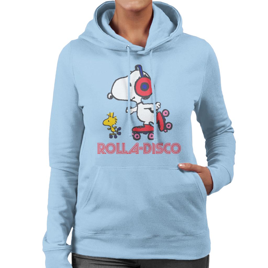 Peanuts Snoopy And Woodstock Rolla Disco Women's Hooded Sweatshirt-ALL + EVERY