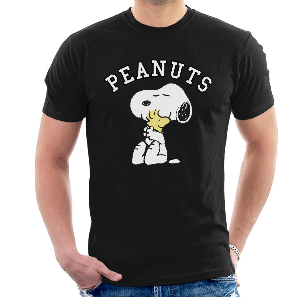 Peanuts Snoopy Hugs Woodstock Men's T-Shirt-ALL + EVERY