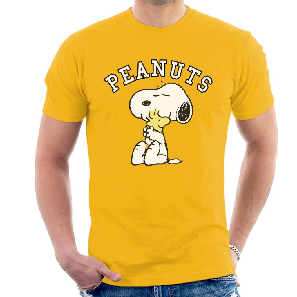 Peanuts Snoopy Hugs Woodstock Men's T-Shirt-ALL + EVERY