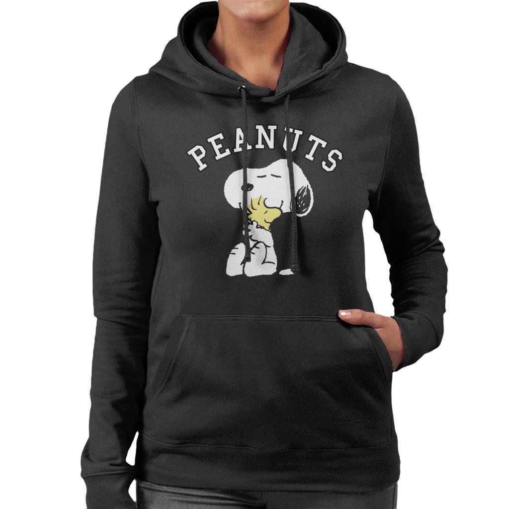 Peanuts Snoopy Hugs Woodstock Women's Hooded Sweatshirt-ALL + EVERY