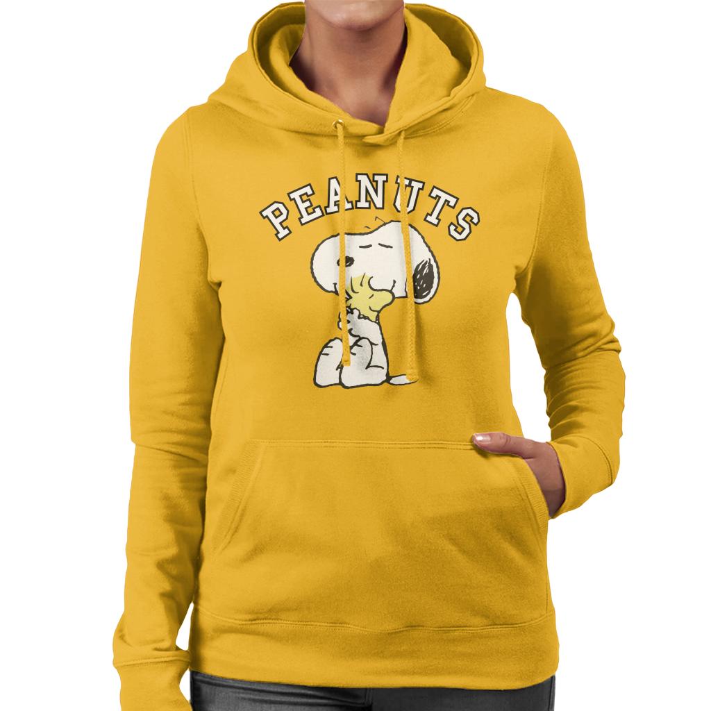 Peanuts Snoopy Hugs Woodstock Women's Hooded Sweatshirt-ALL + EVERY