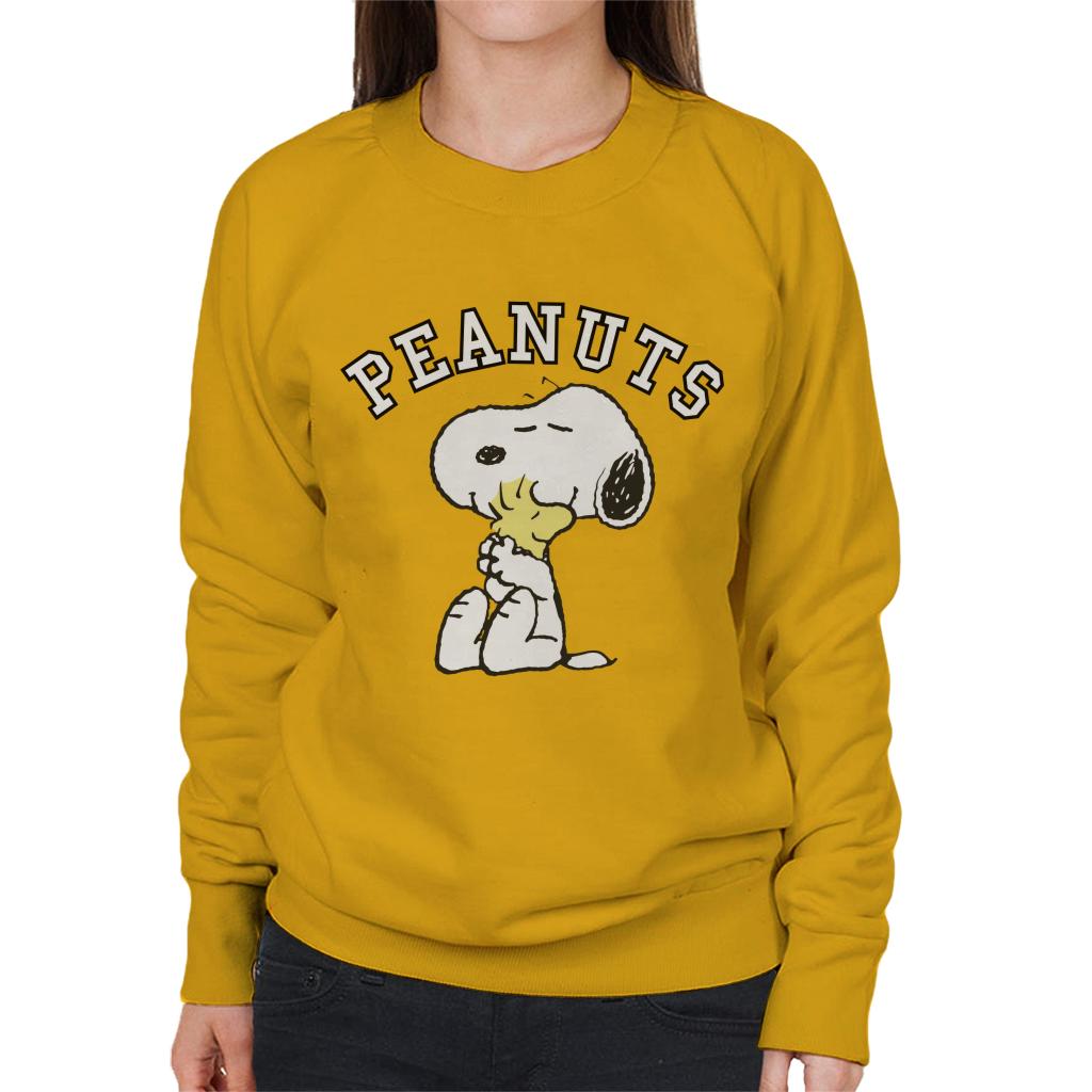 Peanuts Snoopy Hugs Woodstock Women's Sweatshirt-ALL + EVERY