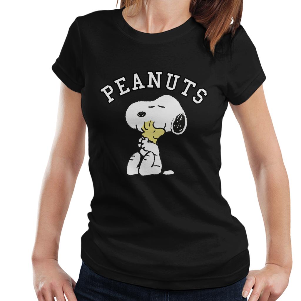 Peanuts Snoopy Hugs Woodstock Women's T-Shirt-ALL + EVERY