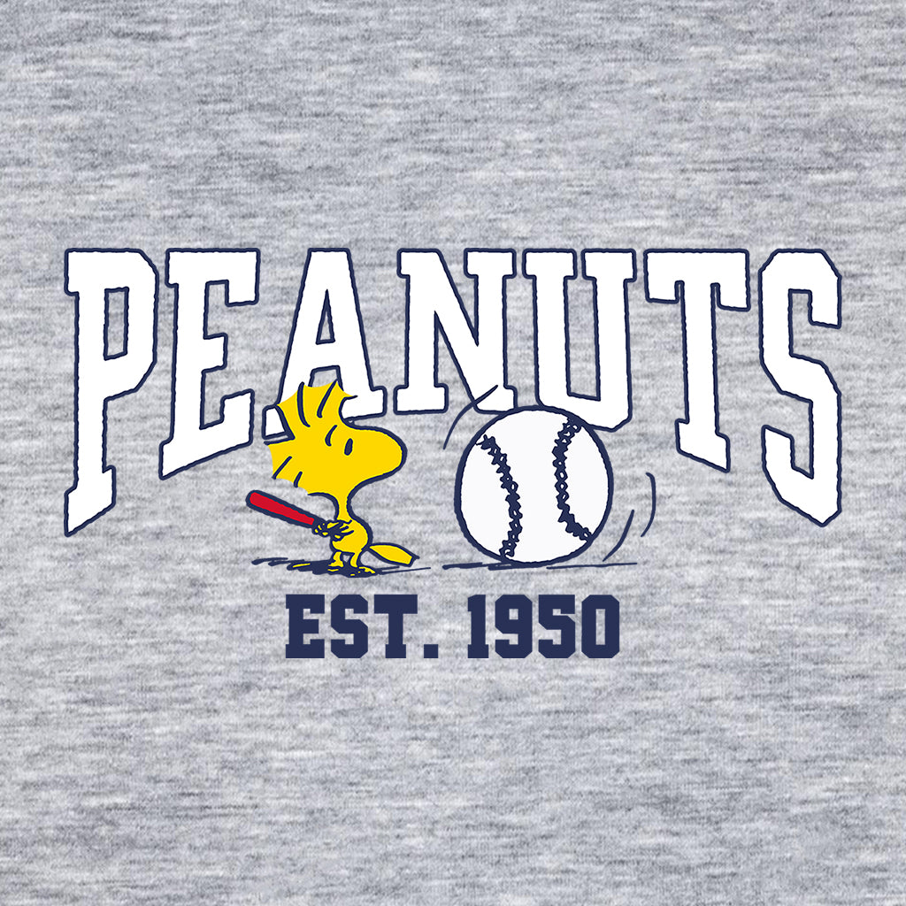 Peanuts Woodstock Playing Baseball Est 1950 Men's T-Shirt-ALL + EVERY