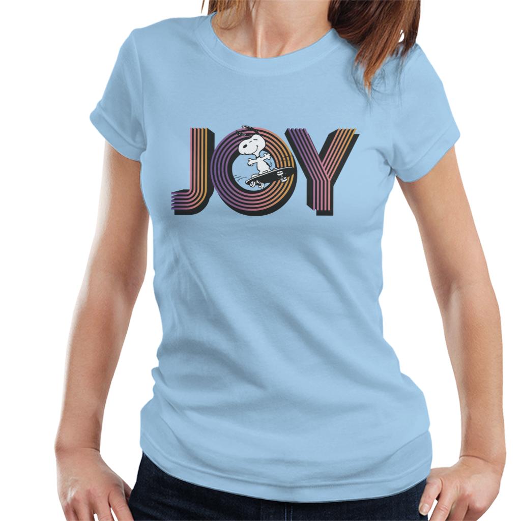 Peanuts Snoopy Skateboarding Joy Women's T-Shirt-ALL + EVERY