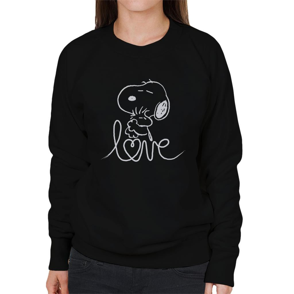 Peanuts Snoopy Love Women's Sweatshirt-ALL + EVERY