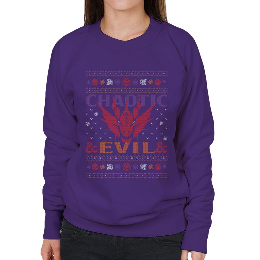 Dungeons & Dragons Chaotic Evil Women's Sweatshirt-ALL + EVERY